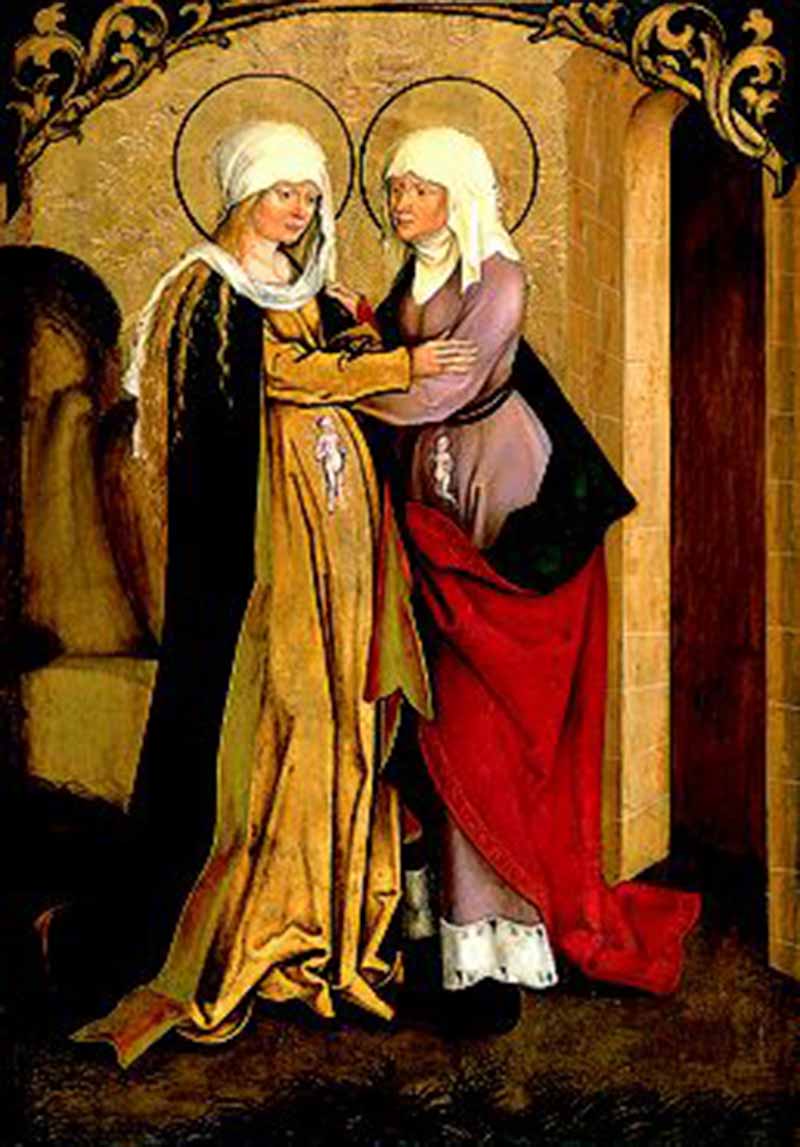 Встреча Марии и Елизаветы. Якоб Стрюб, около 1505.