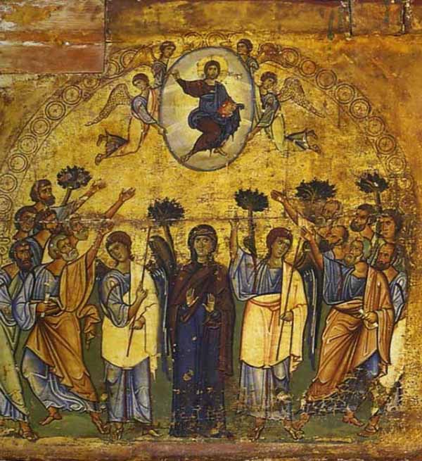 Вознесение Господне. Икона. 12 век. Византия. Монастырь св.Екатерины, Синай.