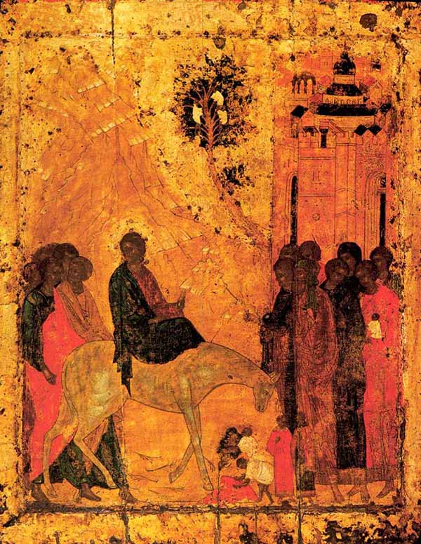 Вход Господень в Иерусалим. Андрей Рублев, 1405 г.