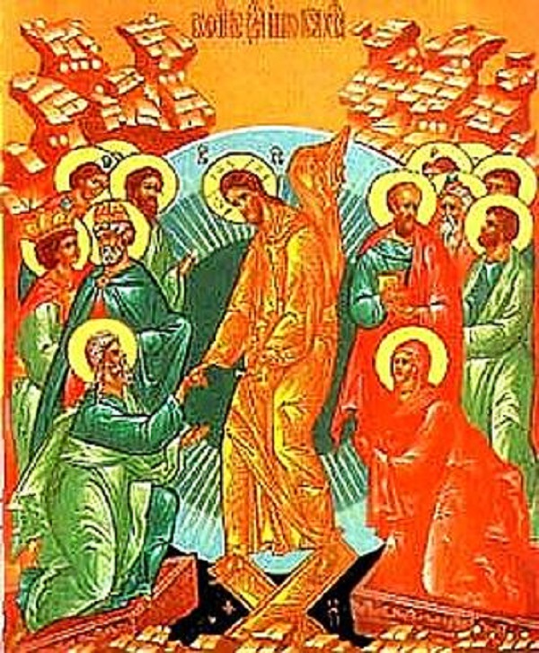 Воскресение Христово (Сошествие во ад)(икона Андрея Рублёва (?), 1408—1410 годы).