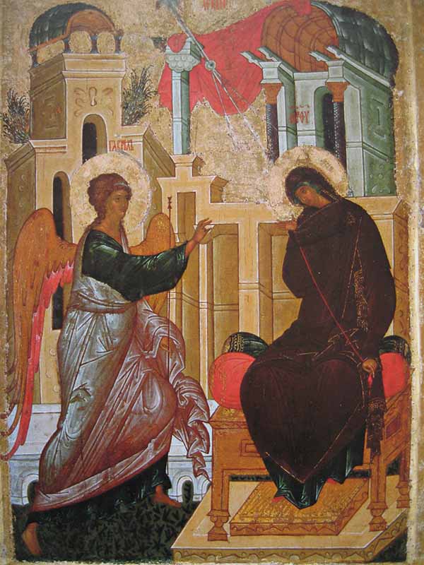 Православные Иконы. Икона Богородицы «Благовещение».