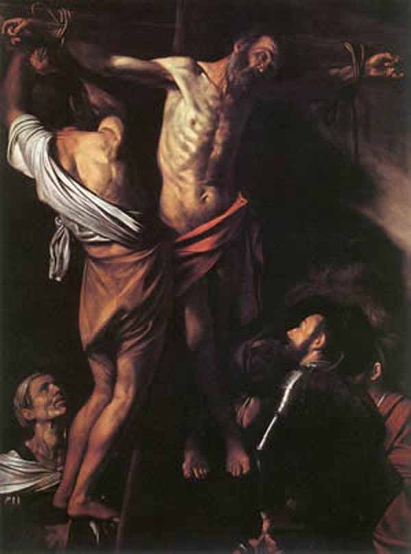 Распятие апостола Андрея. Микеланджело де Караваджо.1607.