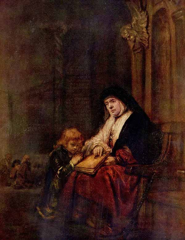Тимофей и его бабушка. Харменс ван Рейн Рембрандт, (1648).