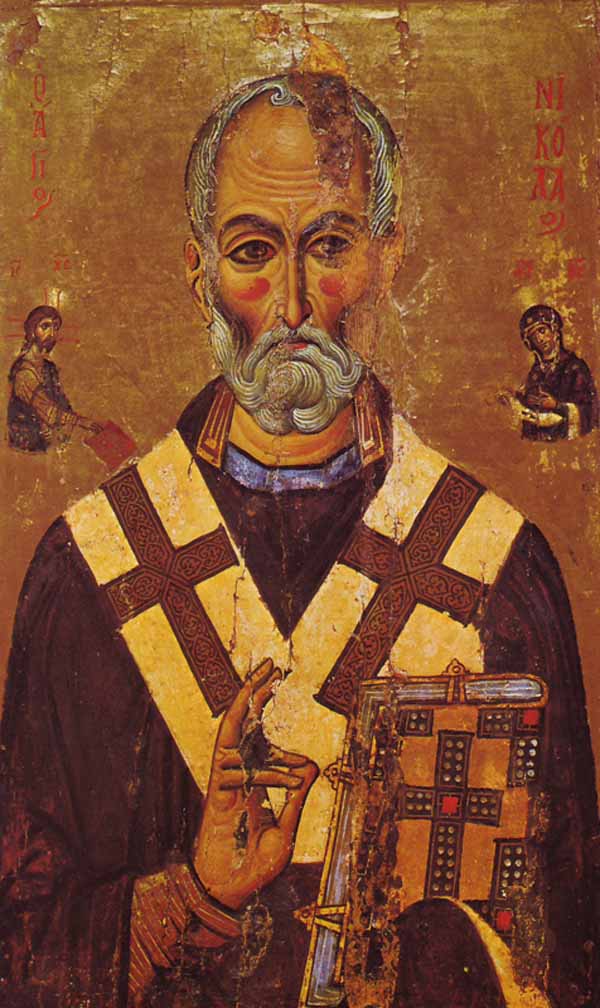 Святитель Николай (икона из монастыря Святой Екатерины на Синае XI век).