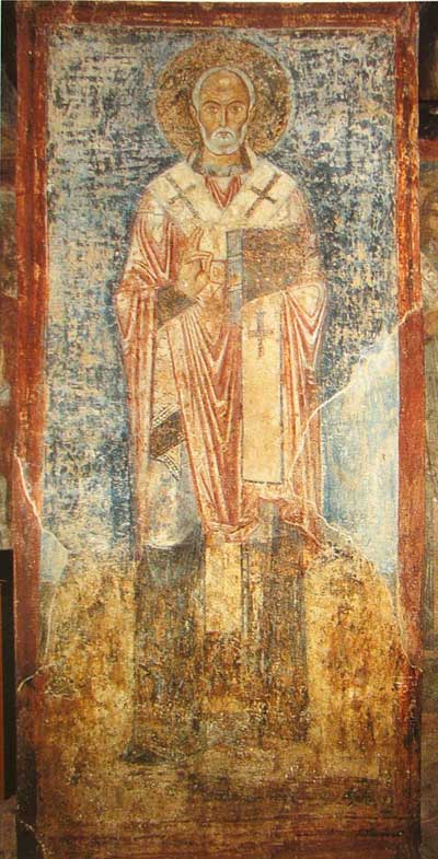 Фреска XI в. из Собора святой Софии, (Киев, Украина).