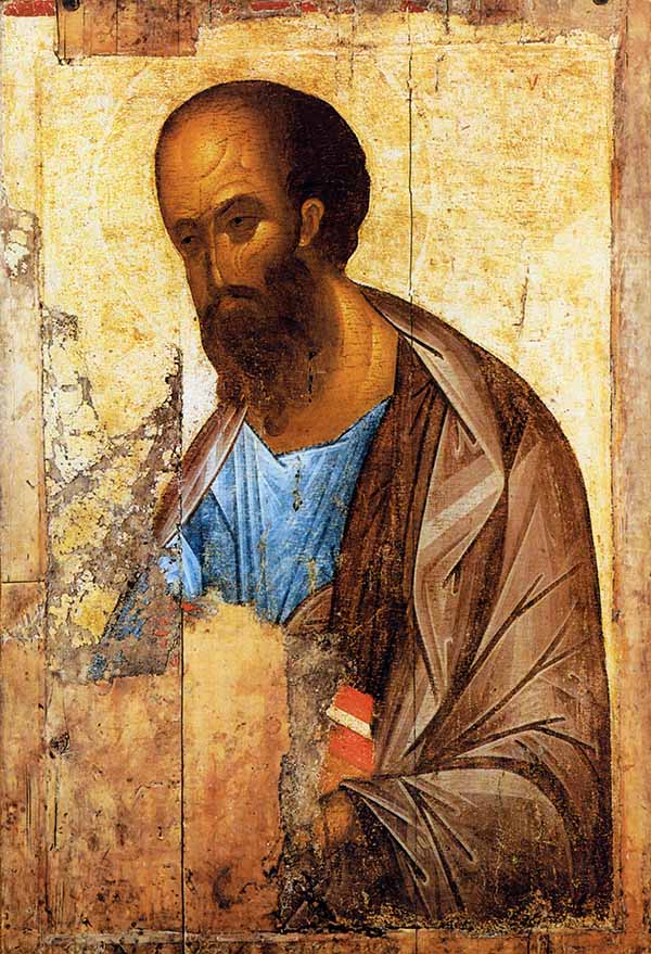 Святой Апостол Павел. Икона А. Рублева. 1410 г.
